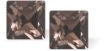 Austrian Crystal Xillion Square Stud Earrings in Black Diamond, 6mm in size with Sterling Silver Earwires