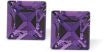 Austrian Crystal Xillion Square Stud Earrings in Tanzanite Purple in Two Sizes with Sterling Silver Earwires