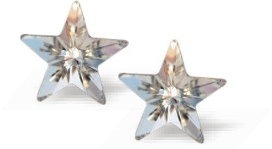 Austrian Crystal Star Studs in Clear Crystal with Sterling Silver Earwires