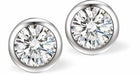 Crystal Encrusted Classic Round Stud Earrings Rhodium Plated, hypoallergenic Hypoallergenic; Free from cadmium, lead and nickel 15mm in size 