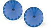 Austrian Crystal Round Eclipse Stud Earrings in Sapphire Blue with Sterling Silver Earwires