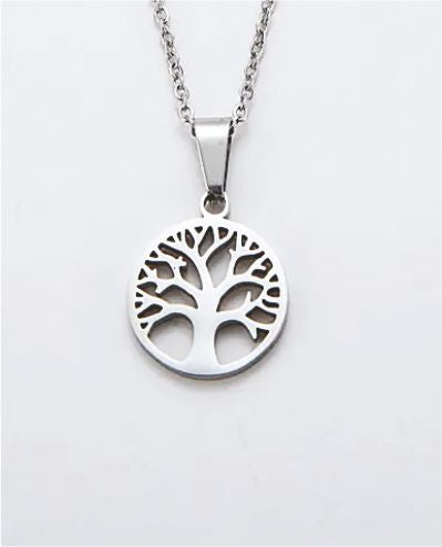 Silver Coloured Tree of Life Necklace 25mm in size Hypoallergenic: Nickel, Lead and Cadmium Free 