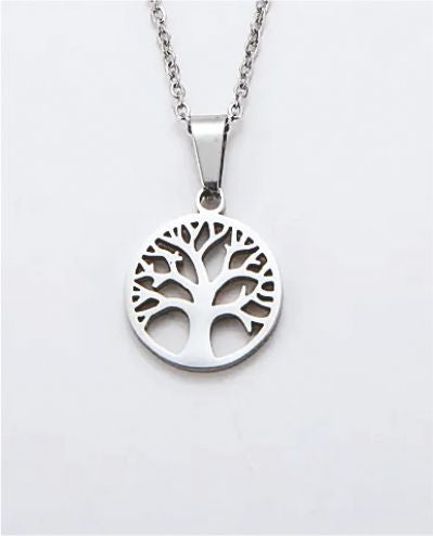 Silver Coloured Tree of Life Necklace 25mm in size Hypoallergenic: Nickel, Lead and Cadmium Free