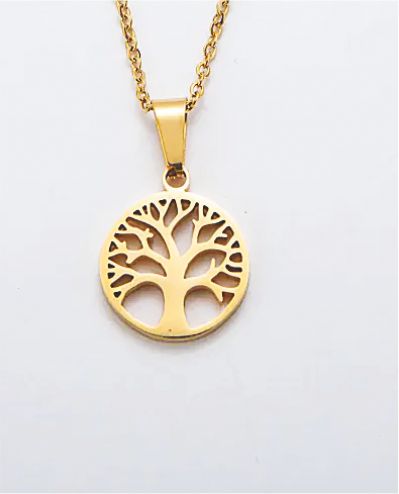 Gold Coloured Tree of Life Necklace 25mm in size Hypoallergenic: Nickel, Lead and Cadmium Free 