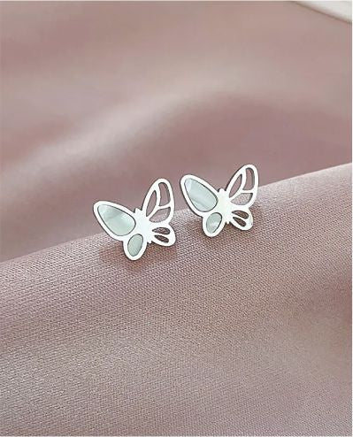 Delicate Butterfly Stud Earrings 13mm in size Hypoallergenic: Nickel, Lead and Cadmium Free