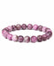 Artisan Natural Stone Amethyst Stretch Bracelet Pinky Purply Amethyst Mix Hypoallergenic: Nickel, Lead and Cadmium Free  