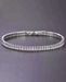 Sparkly Link Bracelet with Clasp and Clear Rectangular Crystals 6cm in diameter Nickel Free, Hypoallergenic
