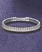 Sparkly Link Bracelet with Clasp and Clear Large Rectangular Crystals 6cm in diameter Nickel Free, Hypoallergenic 