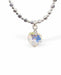 Stretch Charm Bracelet, Rhodium Plated Aurora Borealis Heart Charm 6cm diameter, stretch  Nickel, Lead and Cadmium Free, Hypoallergenic 