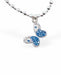 Stretch Charm Bracelet, Rhodium Plated Sparkly Pave Butterfly Charm 6cm in diameter Nickel Free, Hypoallergenic 