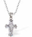 Austrian Crystal Cross Necklace Glitzy Crystal, 15mm in size Choice of Stainless Steel or Sterling Silver Chains Hypoallergenic: Nickel, Lead and Cadmium Free 