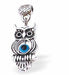 Silver Coloured Owl Necklace with Devil's Eye 20mm in size Choice of 18" Stainless Steel or Sterling Silver Chains Hypoallergenic; Free from cadmium, lead and nickel 
