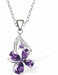 Delicate Tanzanite Purple Daisy Necklace 29mm in size Choice of 18" Stainless Steel or Sterling Silver Chains Hypoallergenic; Free from cadmium, lead and nickel 