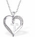 Silver Coloured Heart encircled Cross Necklace 22mm in size Choice of 18" Stainless Steel or Sterling Silver Chains Hypoallergenic; Free from cadmium, lead and nickel 