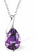 Austrian Crystal Tanzanite Purple Teardrop Necklace 20mm in size Choice of 18" Stainless Steel or Sterling Silver Chains Hypoallergenic: Lead, nickel and cadmium free 