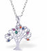 Tree of Life Necklace with Multi Coloured Leaves 25mm in size Choice of 18" Stainless Steel or Sterling Silver Chain Hypoallergenic; Free from cadmium, lead and nickel 