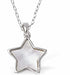 Pretty Shell Filled Star Necklace 20mm in size Choice of 18" Stainless Steel or Sterling Silver Chains Hypoallergenic; Free from cadmium, lead and nickel 