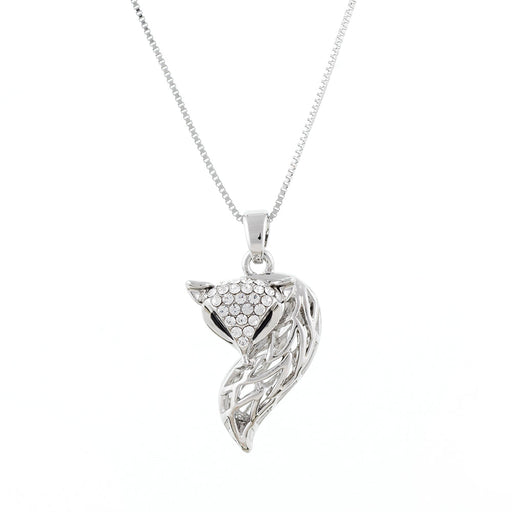 Crystal Encrusted Cute Fox Necklace with a choice of chains