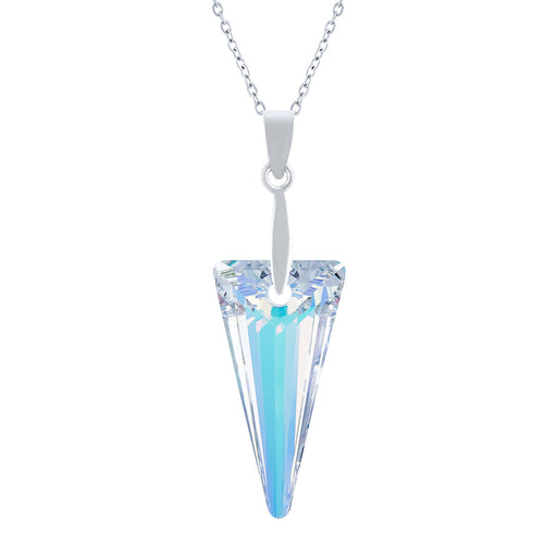 Austrian Crystal Spike Necklace in Aurora Borealis with a choice of chains