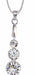 Austrian Crystal Classic Triple Drop Necklace in Pure Clear Crystal by Byzantium with a choice of Sterling Silver or Stainless Steel 18" Chain