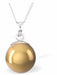 Austrian Crystal Pearl Necklace in Bright Gold Pearl is10mm in size Choice of 18" Stainless Steel or Sterling Silver See choice of stud earrings (CP 140 and CP160) or drop earrings (CP120)