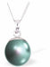 Austrian Crystal Pearl Necklace Colour: Iridescent Light Turquoise Pearl is 10mm in size Choice of 18" Stainless Steel or Sterling Silver See choice of stud earrings (CP 141 and CP161) or drop earrings (CP121) 