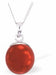 Austrian Crystal Pearl Necklace Colour: Iridescent rouge red Pearl is 10mm in size Choice of 18" Stainless Steel or Sterling Silver See choice of stud earrings (CP 144 and CP164) or drop earrings (CP124) 