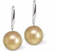 Austrian Crystal Classic Pearl Drop Earrings in Light Gold Pearls are 8mm in size Hypo allergenic, free from cadmium, lead and nickel Colour: Light Gold Rhodium Plated Earwires See matching Necklace CP105 Perfect for an evening out or sophisticated, elegant day wear. Delivered in a soft, black, velveteen pouch