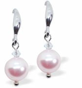 Austrian Crystal Classic Pearl Drop Earrings in Rosaline Pink Pearls are 8mm in size Hypo allergenic, free from cadmium, lead and nickel Colour: Rosaline Pink Rhodium Plated Earwires See matching Necklace CP183 Perfect for an evening out or sophisticated, elegant day wear. 