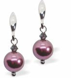 Austrian Crystal Classic Pearl Drop Earrings in Light Grey Pearls are 8mm in size Hypo allergenic, free from cadmium, lead and nickel Colour: Light Grey Rhodium Plated Earwires See matching Necklace CP186 