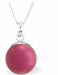 Austrian Crystal Pearl Necklace in Rich Mulberry Pink by Byzantium, with a choice of chains.