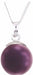 Austrian Crystal Pearl Necklace in Elderberry Purple by Byzantium
