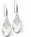 Austrian Crystal Metallic Teardrop Drop Earrings in Clear Crystal Teardrop is 18mm in size