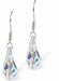Austrian Crystal Classic Droplet Drop Earrings in Aurora Borealis with Sterling Silver Earwires