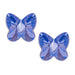 Sparkly Austrian Crystal Elegant Butterfly Stud Earrings by Byzantium in  Provence Lavender Purple with Sterling Silver Earwires
