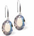 Austrian Crystal Multi Faceted Oval Elliptic Drop Earrings Clear Crystal Shimmer in Colour 11.5mm in size - Rhodium Plated Earwires Hypo allergenic: Free from Lead, Nickel and Cadmium See matching necklace EL50 