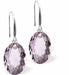 Austrian Crystal Multi Faceted Oval Elliptic Drop Earrings Amethyst Purple in Colour 11.5mm in size - Rhodium Plated Earwires Hypo allergenic: Free from Lead, Nickel and Cadmium See matching necklace EL56 