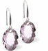 Austrian Crystal Multi Faceted Oval Elliptic Drop Earrings Light Amethyst Purple in Colour 11.5mm in size - Rhodium Plated Earwires Hypo allergenic: Free from Lead, Nickel and Cadmium See matching necklace EL78 