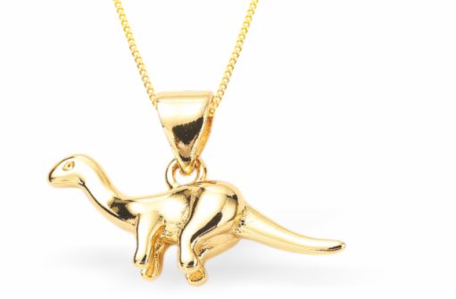 GP67 - Dinosaur Necklace in Golden Titanium Steel
