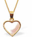 Bright Gold Plated Gorgeous Shell Embosssed Little Heart Necklace by Byzantium.