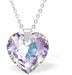 Austrian Crystal Cute Heart Necklace in Vitrail Light with a Choice of Chains