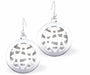 Round Sea Scape Drop Earrings Silver Coloured, Rhodium Plate, 24mm in size See matching Necklace K624 