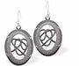 Black and Grey Glitzy Oval Earrings Rhodium Plated, Hypoallergenic; Lead, Cadmium and Nickel Free 28mm in size Colour: Brown, Gold and Silver See matching earrings K630 Chain: Rhodium Plated, 18" / 3" Extension 