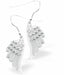 Silver Coloured Angel Wings Necklace Rhodium Plate, 22mm in size See matching Necklace K642 