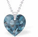 Austrian Crystal Cute Special Cut Oblique Square Necklace  Special Cut Multi Faceted Crystal is 12mm in size  See matching earrlings HR41 Hypo allergenic: Free from Lead, Nickel and Cadmium Colour: Montana Blue Choice of Stainless Steel Chain (18") or Sterling Silver Chain (18") 