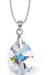 Austrian Crystal Pear Drop Necklace in Aurora Borealis with a choice of Chains