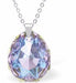 Austrian Crystal Multi Faceted Miniature Majestic Cut Teardrop Necklace Vitrail Light in Colour 12mm in size See matching earrings MA29