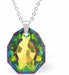 Austrian Crystal Multi Faceted Miniature Majestic Cut Teardrop Necklace Vitrail Medium in Colour 12mm in size See matching earrings MA31 