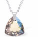 Austrian Crystal Multi Faceted Miniature Trilliant Cut Triangular Necklace Crystal is 12mm in size  See matching earrings TR11 Hypo allergenic: Free from Lead, Nickel and Cadmium Colour: Clear Crystal Shimmer Choice of Stainless Steel Chain (18") or Sterling Silver Chain (18") 