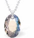 Austrian Crystal Multi Faceted Miniature Elliptic Cut Oval Necklace Sparkly Crystal Shimmer in Colour 12 mm in size See matching earrings EL51 
